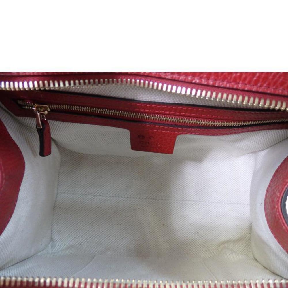 Gucci Interlocking Red Leather Bag - image 6